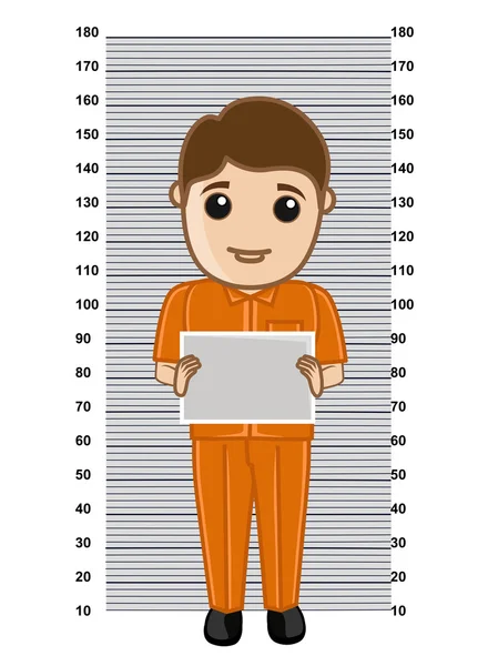 Criminal Holding a Slate Stock Illustration
