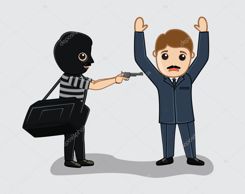 Robber Threatening to a Businessman