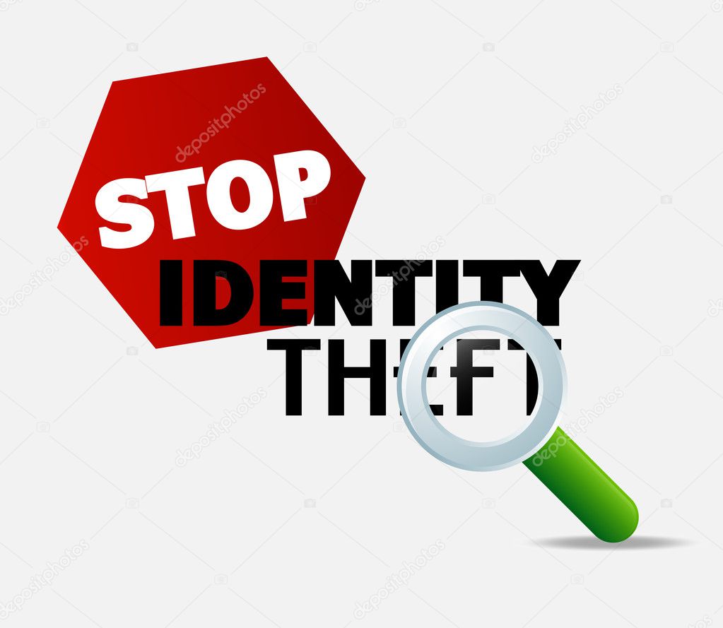 Stop Identity Theft Concept