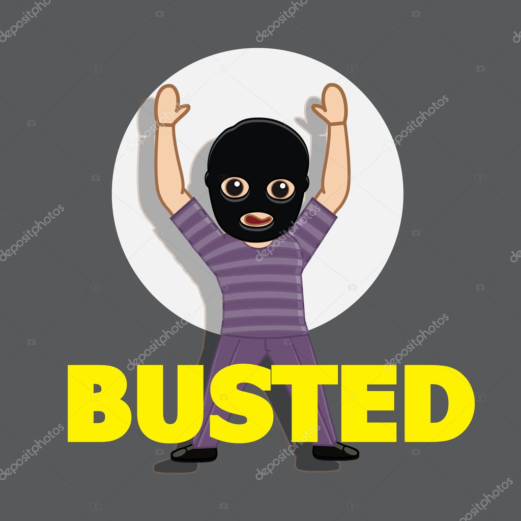 Busted Thief Vector 
