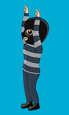 Eller yukarı konumda soyguncu