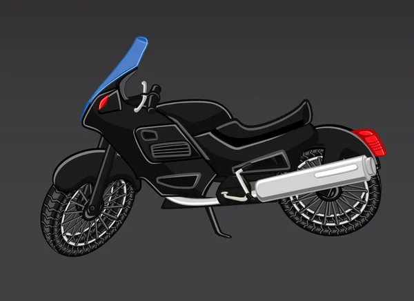 Preto Sports Bike Vector — Vetor de Stock