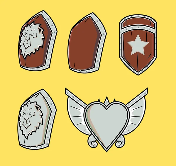 Antique Shields vecteur — Image vectorielle