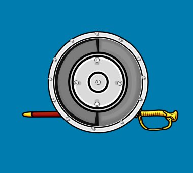 Kılıç vektör ile kalkan 