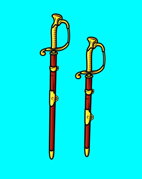 Samurajské meče vektor — Stockový vektor