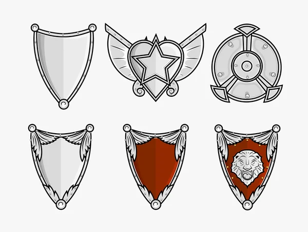 Ancient Shields Vector — Stock Vector