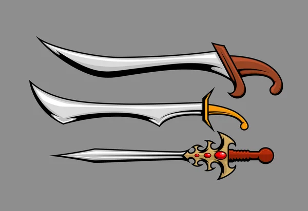 Antique Swords Vector — Stock Vector