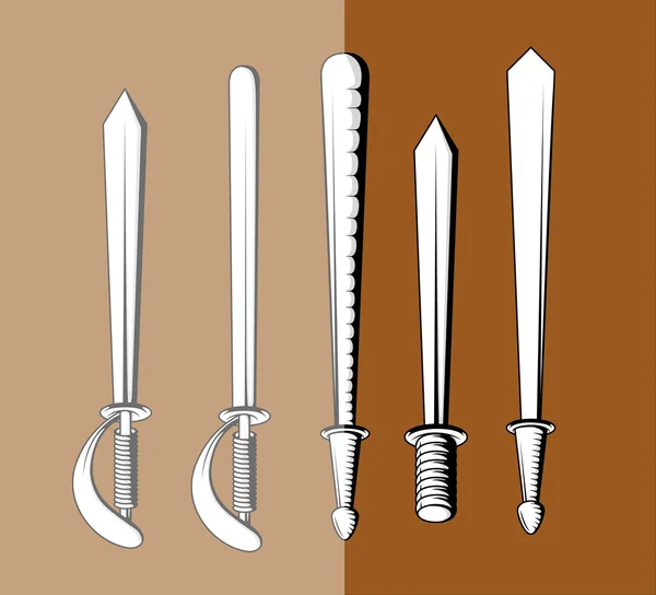 Starověké meče vektor — Stockový vektor