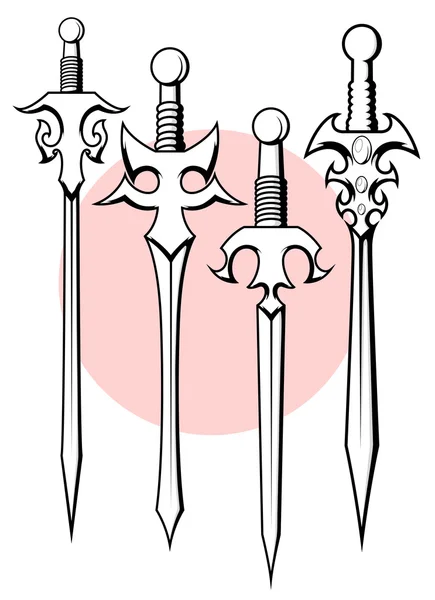 Oriental Swords Vector — Stock Vector