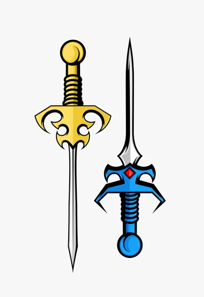 Medieval Swords Vector — Stock Vector