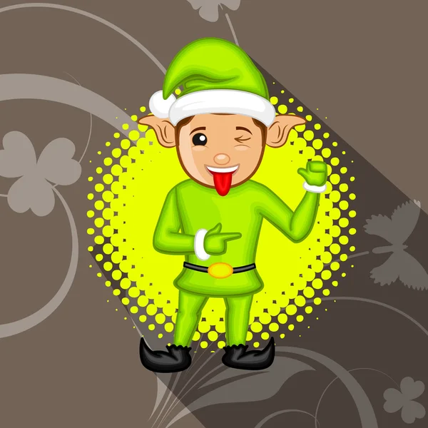 Naughty Kid Elf Character — Stock Vector