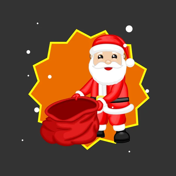 Santa Claus Showing Empty Gift Bag — Stock Vector