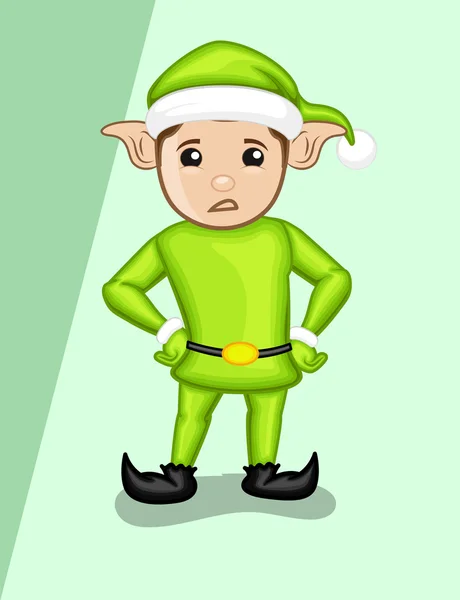 Surprised Elf Character — Stock Vector