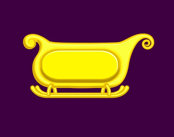 Vector de trineo dorado de Santa — Vector de stock