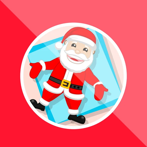 Glad Santa visar tomma händer — Stock vektor