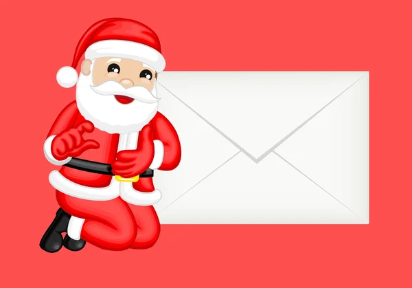Santa avec Newsletter Concept vectoriel — Image vectorielle