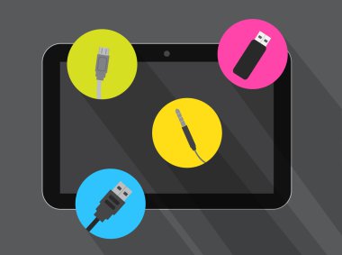 Bağlantısı'nda Tablet vektör