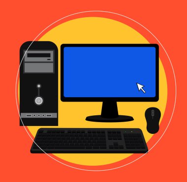 Office Pc vektör öğeleri