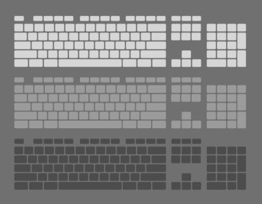 Vektör klavye tuşlarını ayarla