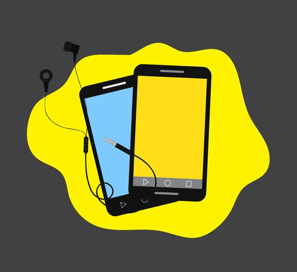 Music Phone Vector — ストックベクタ