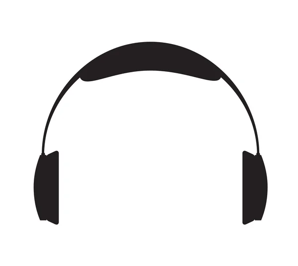 Headphone Silhouette Vector — ストックベクタ