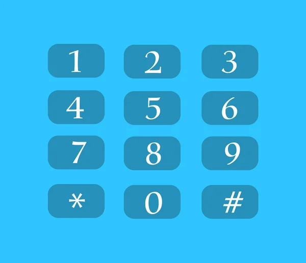 Number Buttons Vector — Stockový vektor