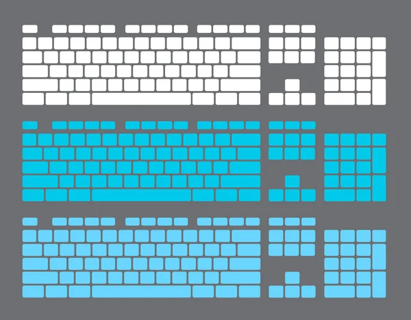 Juego de teclas de teclado — Archivo Imágenes Vectoriales