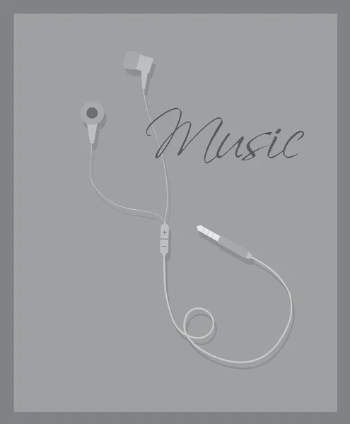 Music Earphone Vector — Διανυσματικό Αρχείο