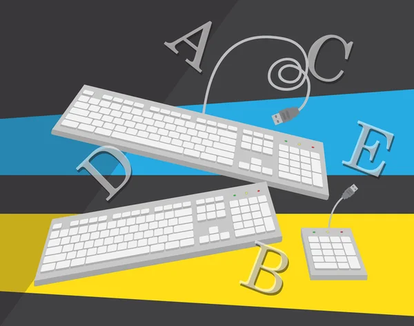 Alphabetic Keyboards Vector — Διανυσματικό Αρχείο