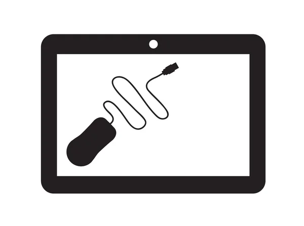 Mouse Connection in Tablet — Διανυσματικό Αρχείο