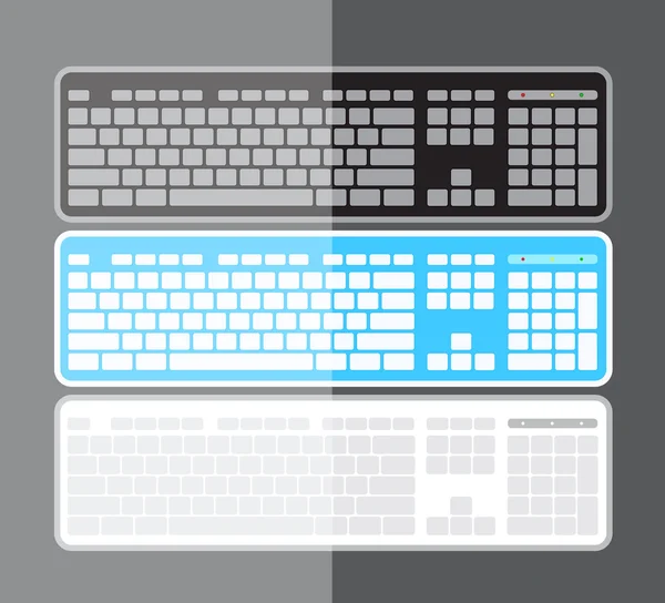 Computer Keyboards Vector — Stock vektor