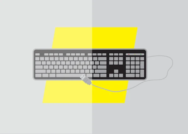 Vector de teclado USB Vintage — Vector de stock