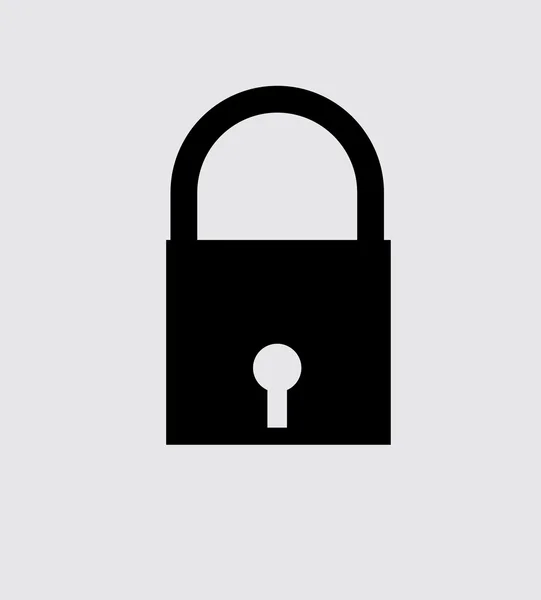 Lock silhouet Vector — Stockvector