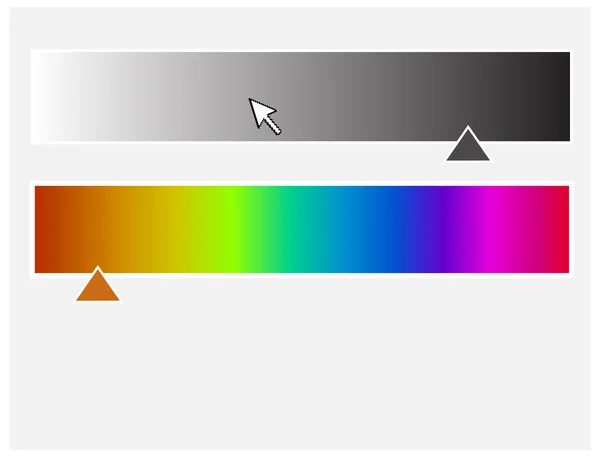 Paleta de colores con vector deslizante — Vector de stock