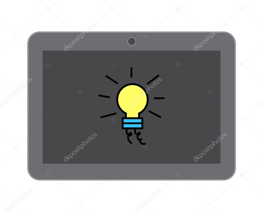 Creativity with Tablet Vector Concept