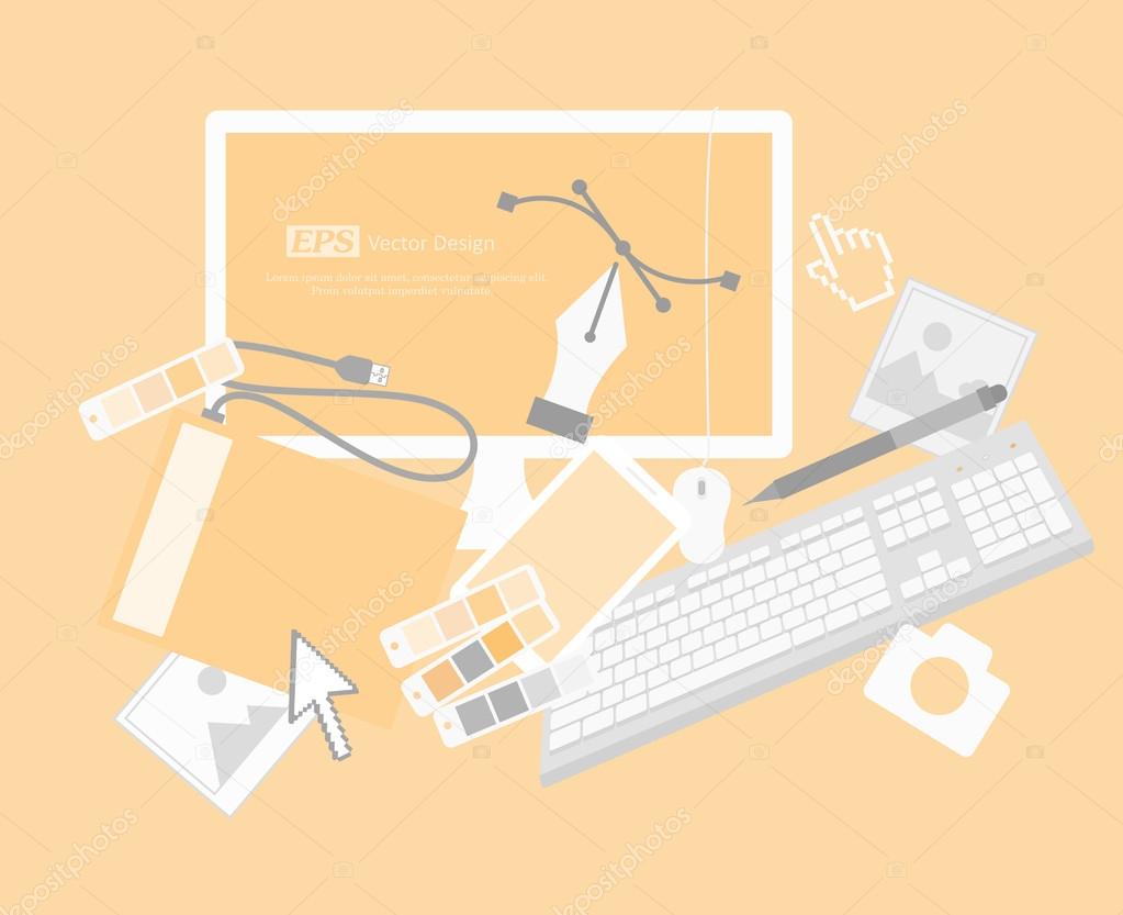 Workplace Concept Vector Elements