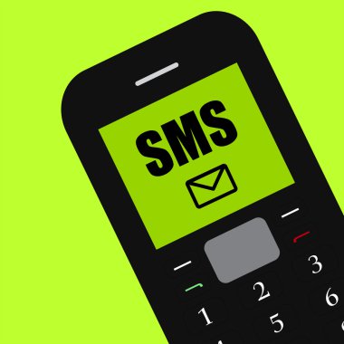 Mobil Sms vektör çizim