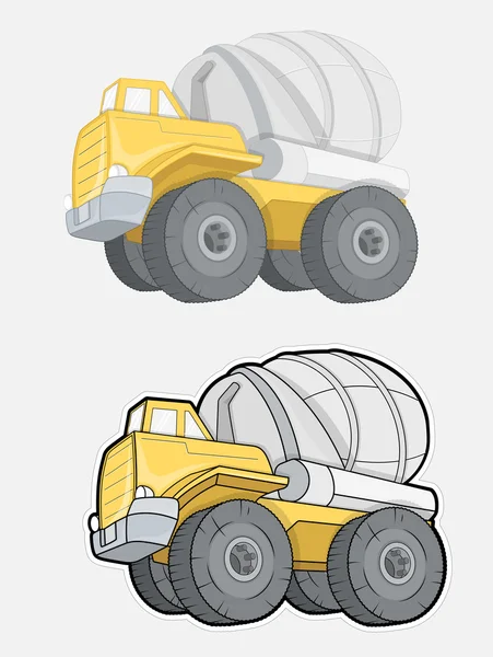 Betonmischer-LKW-Vektoren — Stockvektor