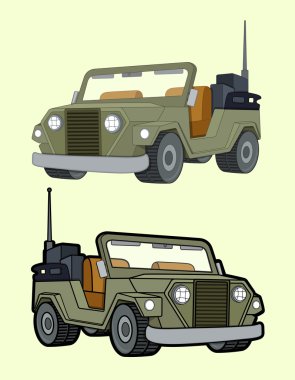 Açık Jeep otomobil vektör