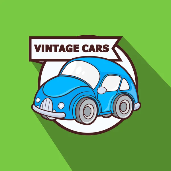 Mini Vintage Car Vector — ストックベクタ