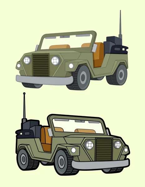 Nyitott Jeep autó vektor — Stock Vector