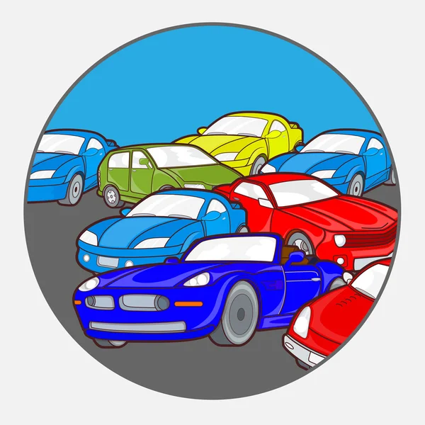 Cars Background Vector — ストックベクタ