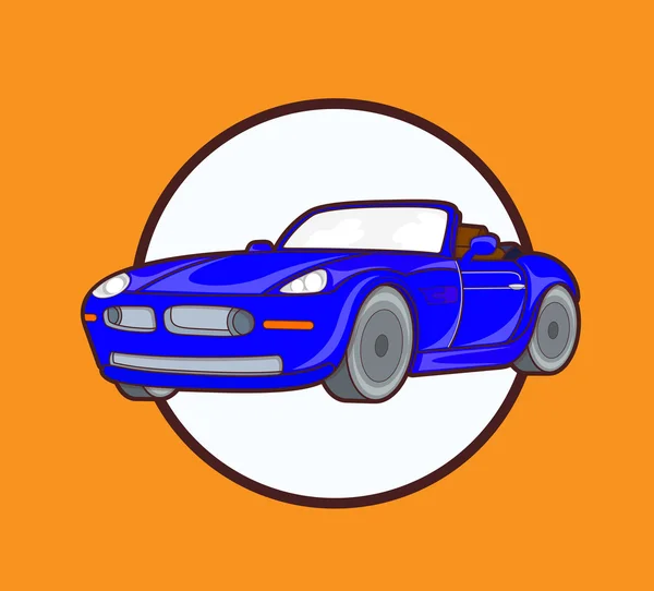 Mavi Modern açık araba vektör tasarımı — Stok Vektör