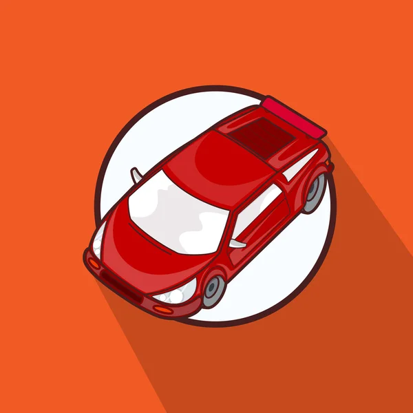 Mobil sport merah - Stok Vektor