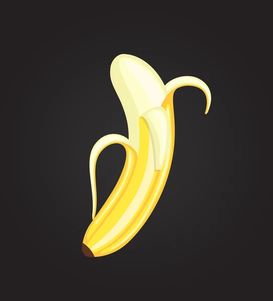 Peel Off Banana Vector — Stock Vector