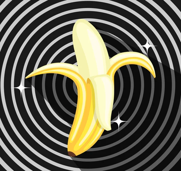 Banana Isolated on Retro Background — Stock vektor