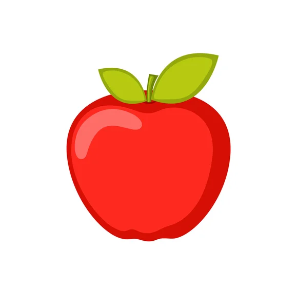 Červené jablko vektor — Stockový vektor