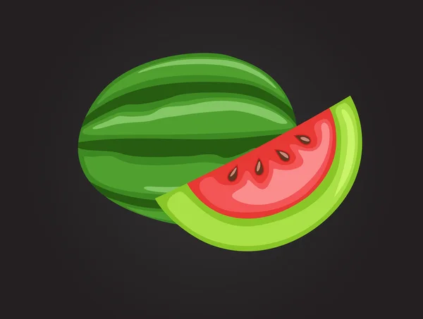 Pepene verde Fructe Vector — Vector de stoc