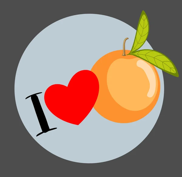 J'aime Orange Message — Image vectorielle