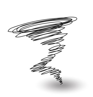 Karalama Tornado vektör 